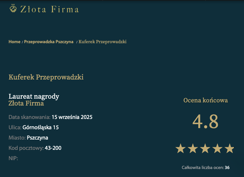 Kuferek przeprowadzki i transport profesjonalny, międzynarodowy. Transport rzeczy.